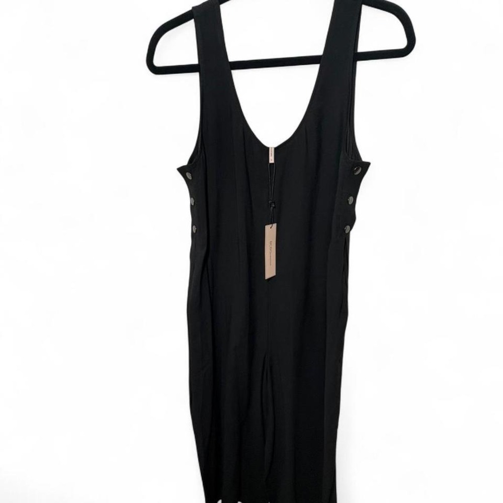 NWT BCBGENERATION Side Snapped Culotte Cottage core wide leg back Jumpsuit - Picture 4 of 8